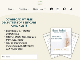 'alisonsnotebook.com' screenshot