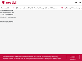 'timeslive.co.za' screenshot