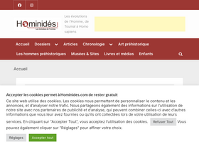 'hominides.com' screenshot