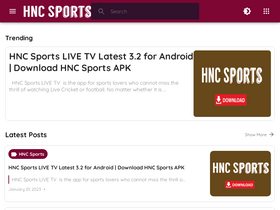'hncsports.xyz' screenshot