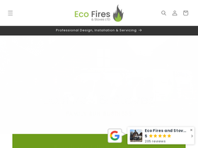 Ecofiresandstoves homepage screenshot