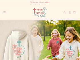 Pups n Praise website screenshot