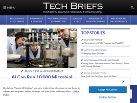 'techbriefs.com' screenshot
