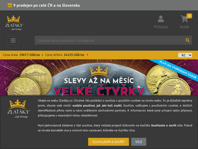 'zlataky.cz' screenshot
