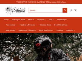 spiderscyclecity.com homepage screenshot