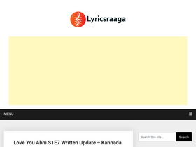 'lyricsraaga.com' screenshot