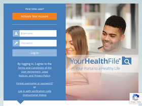 'yourhealthfile.com' screenshot