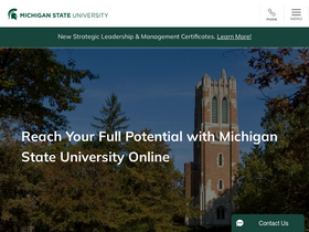 'michiganstateuniversityonline.com' screenshot