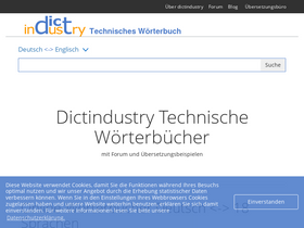 'dictindustry.de' screenshot