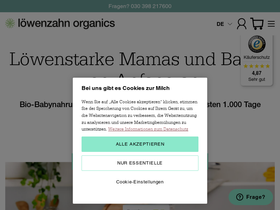 loewenzahnorganics.de homepage screenshot