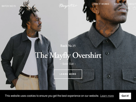 paynterjacket.com homepage screenshot
