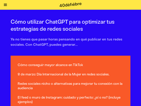 '40defiebre.com' screenshot