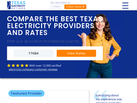 'texaselectricityratings.com' screenshot