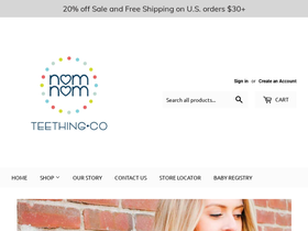 nomnomteethingco.com homepage screenshot