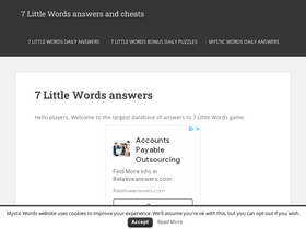 'mysticwordsanswers.org' screenshot