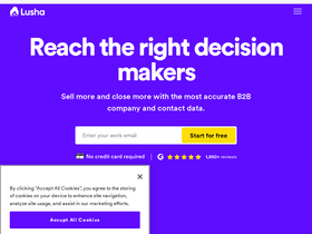 'lusha.com' screenshot