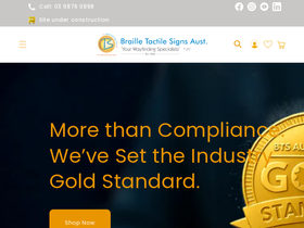 brailletactilesigns.com.au homepage screenshot