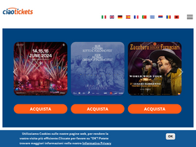 'ciaotickets.com' screenshot