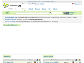 'opensubtitles.org' screenshot