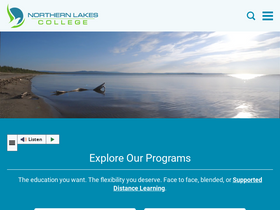 'northernlakescollege.ca' screenshot