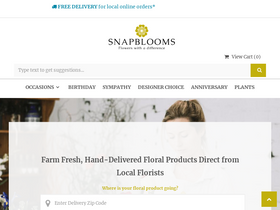 'snapblooms.com' screenshot