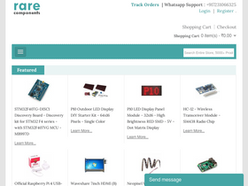'rarecomponents.com' screenshot