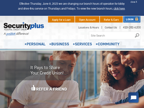 'securityplusfcu.org' screenshot