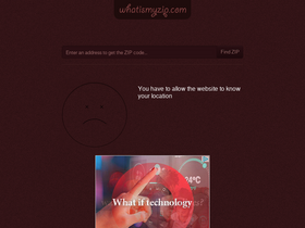 'whatismyzip.com' screenshot