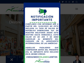 'venezolana.aero' screenshot