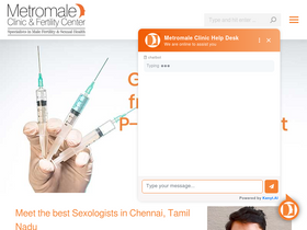 'metromaleclinic.com' screenshot