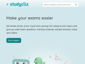 'studyclix.ie' screenshot