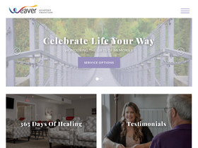 'weaverfuneralhomes.com' screenshot