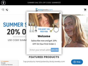 'bodyjewelry.com' screenshot