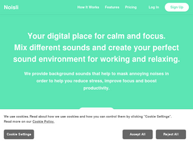 'noisli.com' screenshot