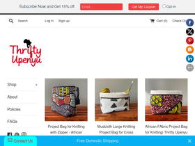 thriftyupenyu.com homepage screenshot