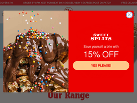 sweetsplits.au homepage screenshot