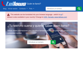 'tellows.es' screenshot