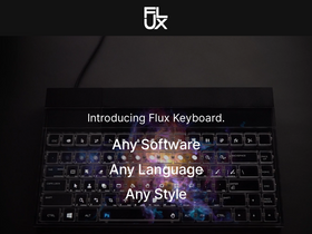 'fluxkeyboard.com' screenshot