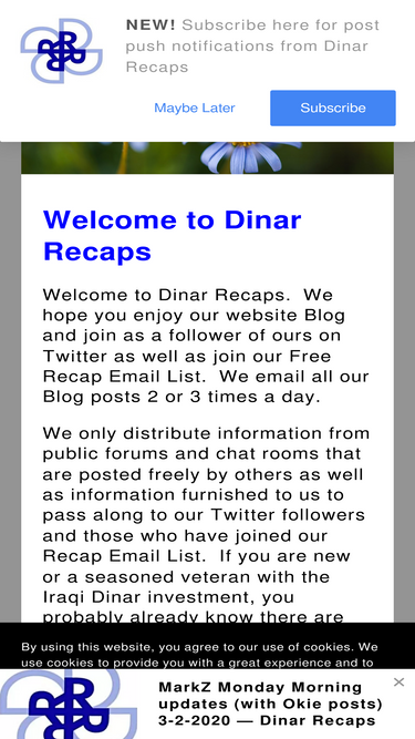 Dinar recaps