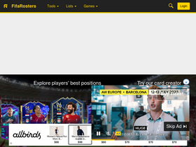 'fifarosters.com' screenshot