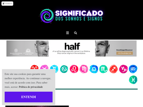 'significadodossonhos.inf.br' screenshot