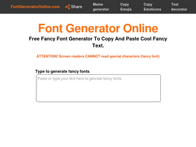 'fontgeneratoronline.com' screenshot