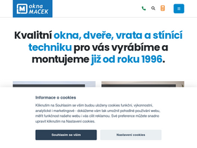 'oknamacek.cz' screenshot