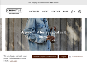 'chipotlegoods.com' screenshot
