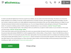 'efootwear.eu' screenshot