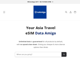 roamigoesim.com homepage screenshot