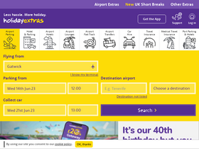 'holidayextras.com' screenshot