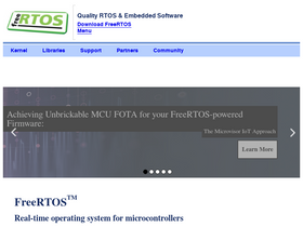 'avww.freertos.org' screenshot