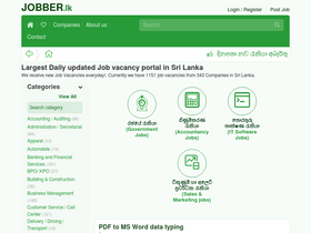 'jobber.lk' screenshot