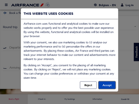 'airfrance.be' screenshot
